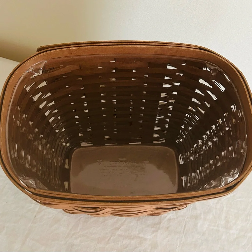 Longaberger 2008 Decorative Handmade Basket w/ Longaberger Custom Made. - Picture 9 of 11